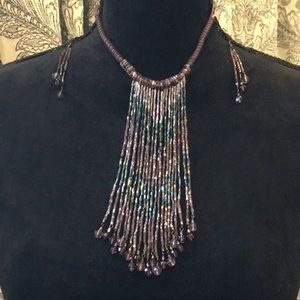 Purple necklace➕earring